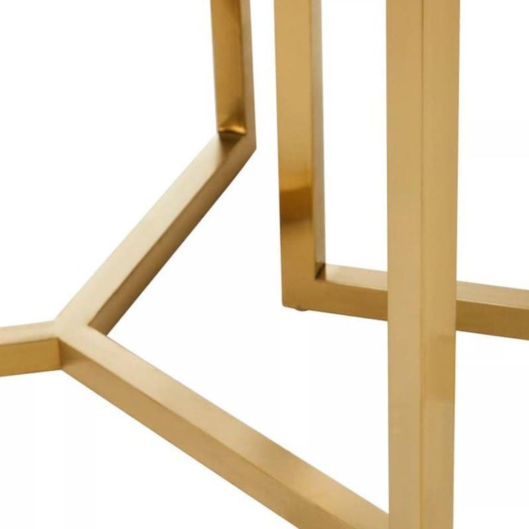 Cardoba Side Tables - Set of 2 - Black Faux Shagreen with Gold Legs - Round