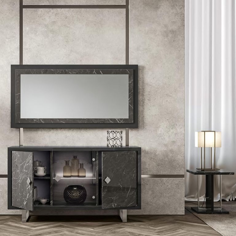 Carvelle Dark Grey Lamp Table