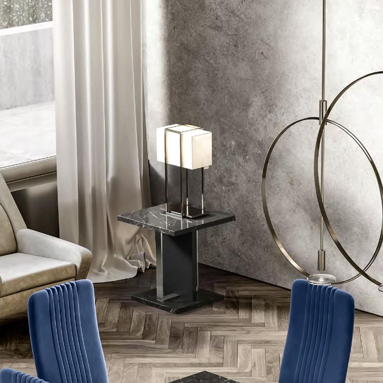 Carvelle Dark Grey Lamp Table