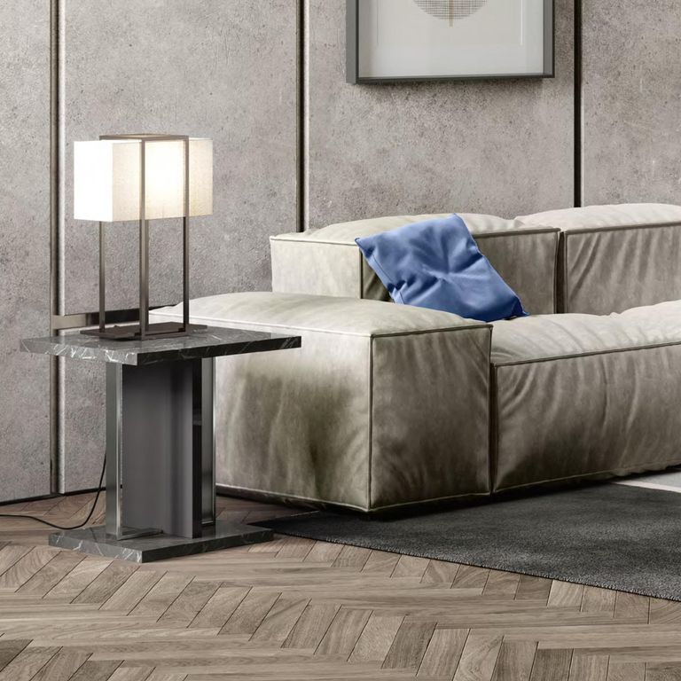 Carvelle Dark Grey Lamp Table