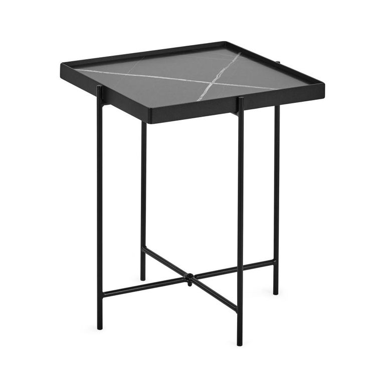Celia Black Square Side Table