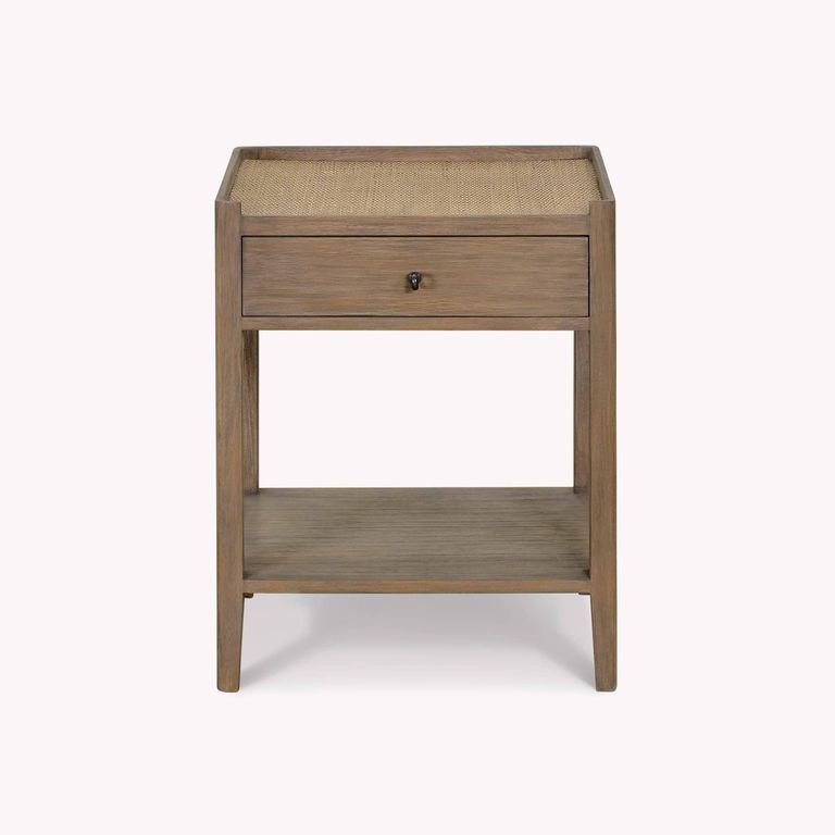 Chesterton Side Table with Drawer Natural Rattan