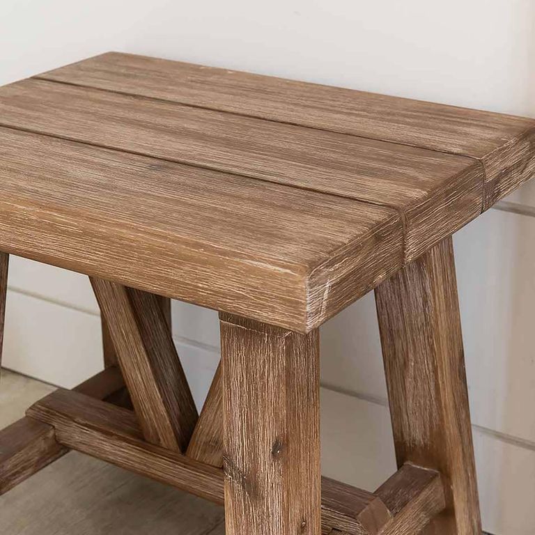 Chilford Outdoor Solid Wood Stool Side Table
