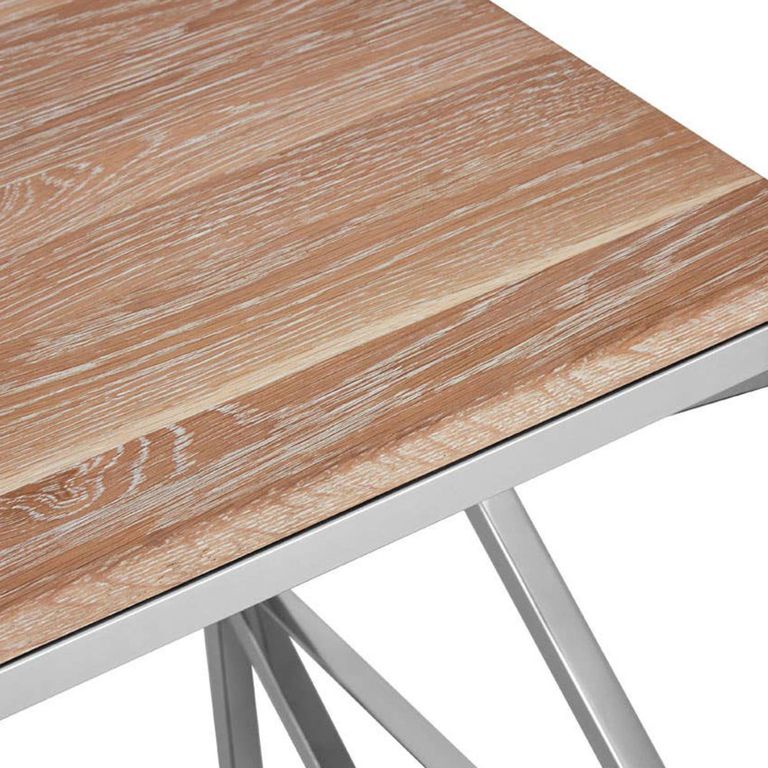 Chiswick Side Table - Square - Oak Wood and Metal