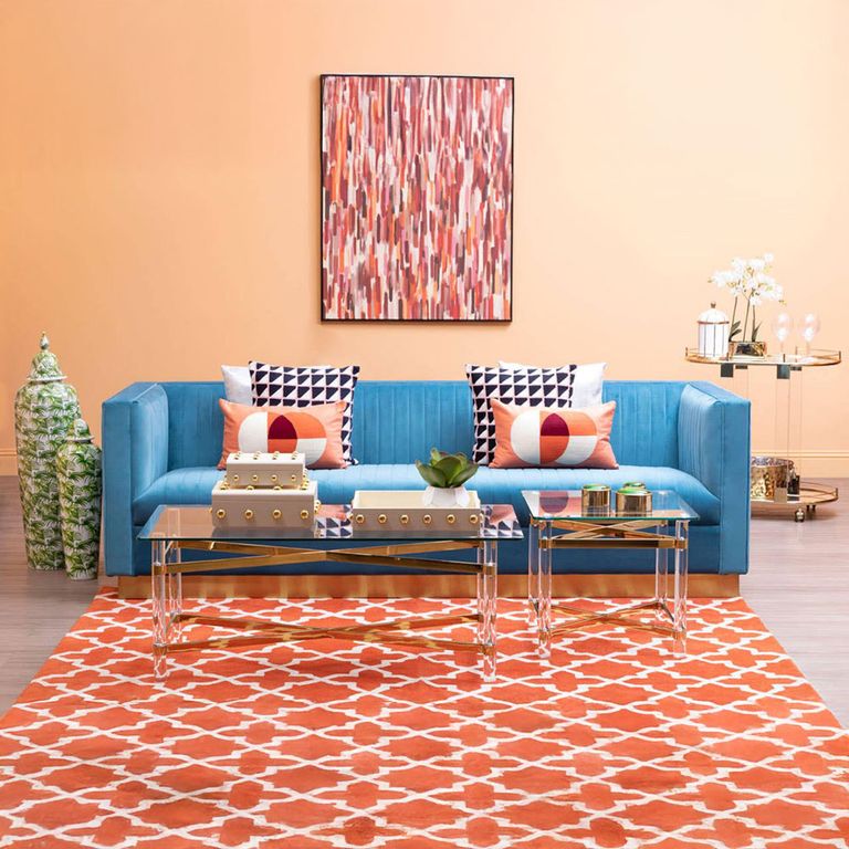 Clarence Side Table - Clear Glass with Gold Metal - Square