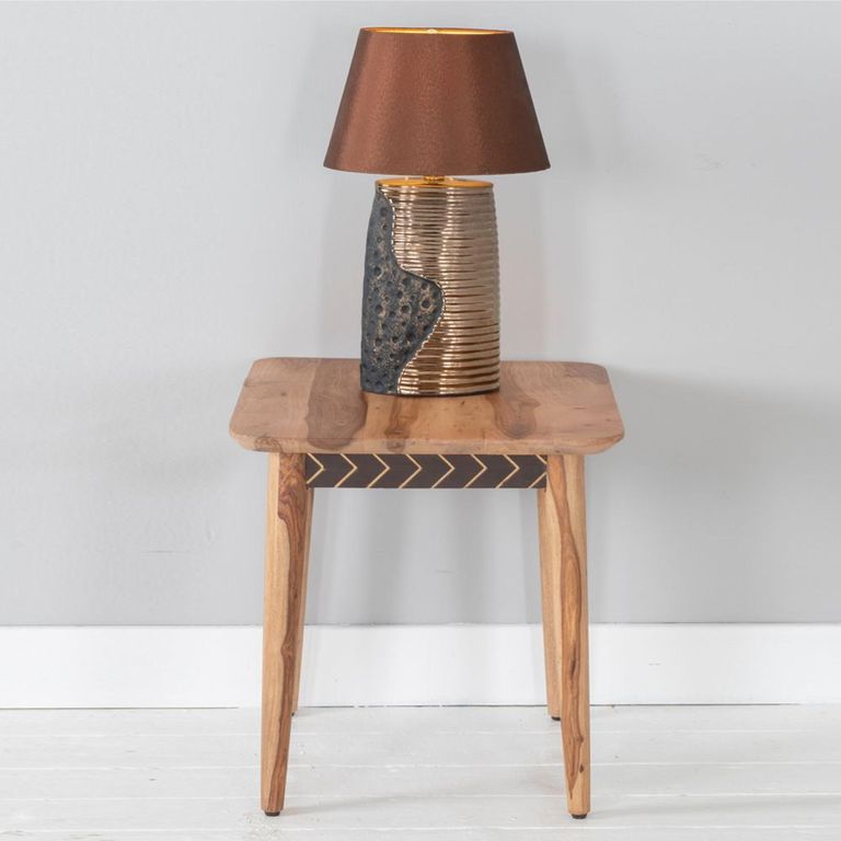 Clearance - Luxuria Sheesham End Table, Indian Wood, Square Top - Brand New Item