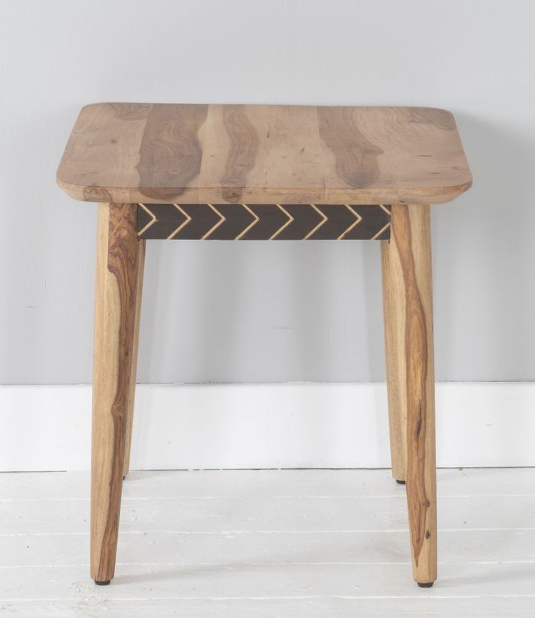 Clearance - Luxuria Sheesham End Table, Indian Wood, Square Top - Brand New Item