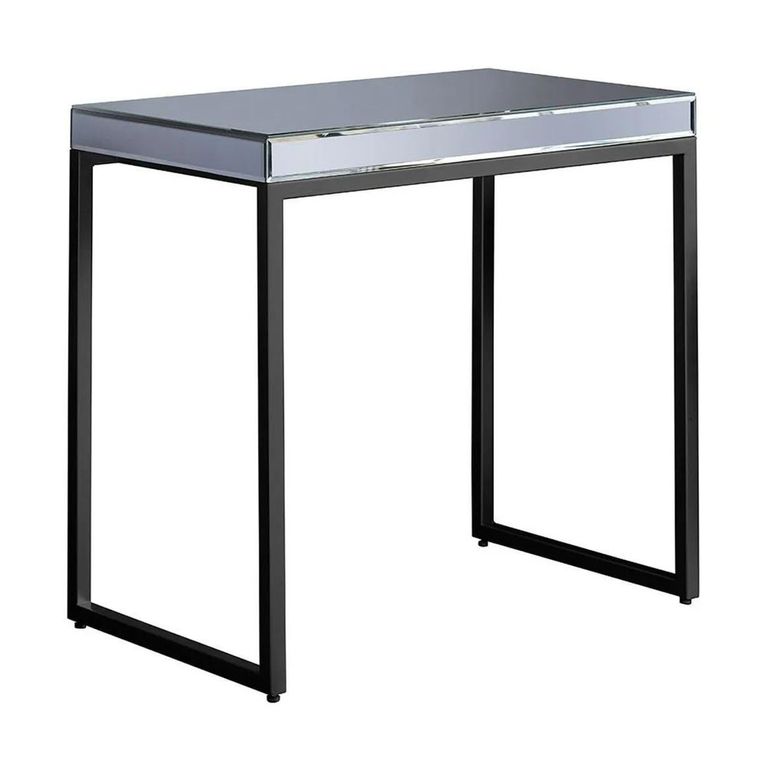 Clearance - Pedley Glass and Black Side Table - A153