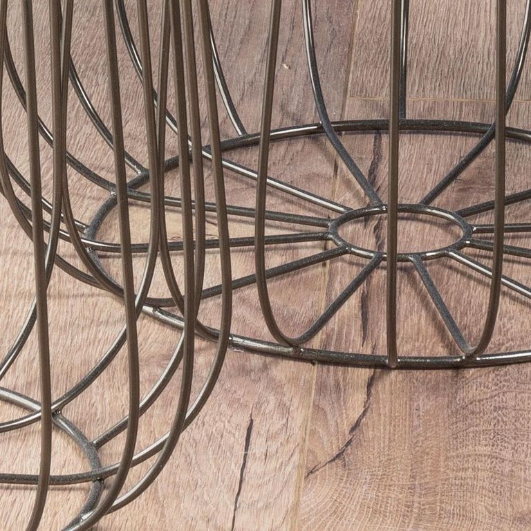 Clearance - Quinn Grey Metal Round Tables - Set of 3 - Brand New Item