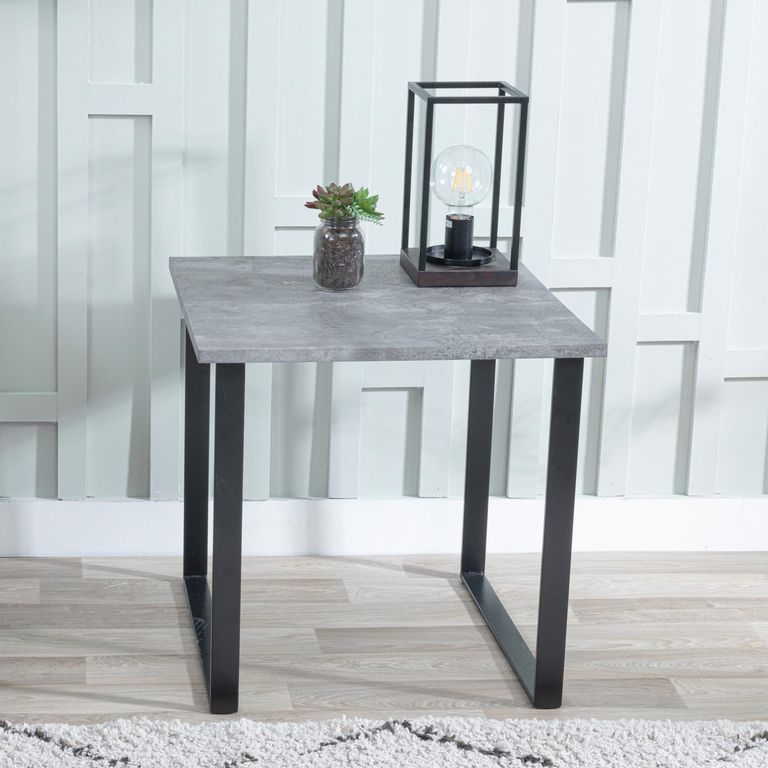 Clearance - Texas Grey Square Side Table