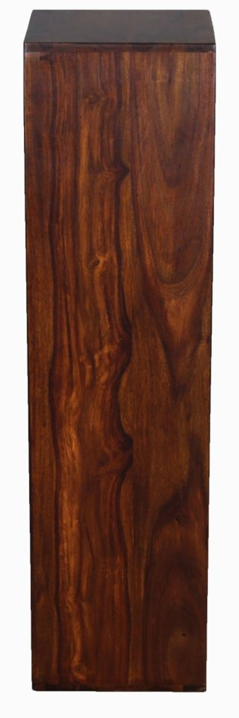 Cube Solid Sheesham Wood Small Pedestal Table