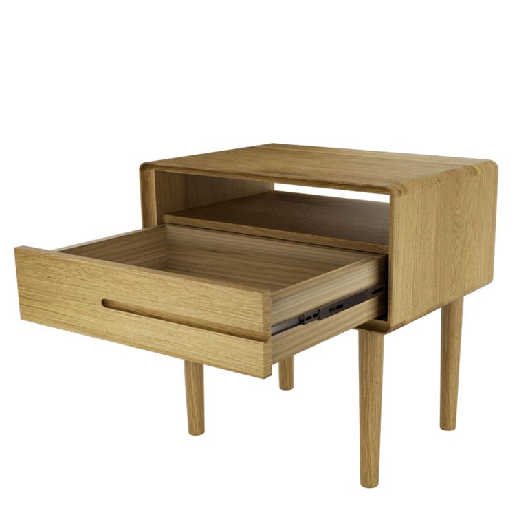 Scandic Lamp Table - 1 Drawer - Oak