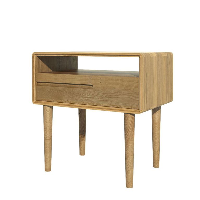 Scandic Lamp Table - 1 Drawer - Oak