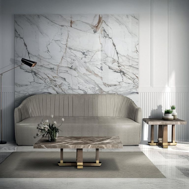 Daytona Lamp Table - Marble - Variation Available