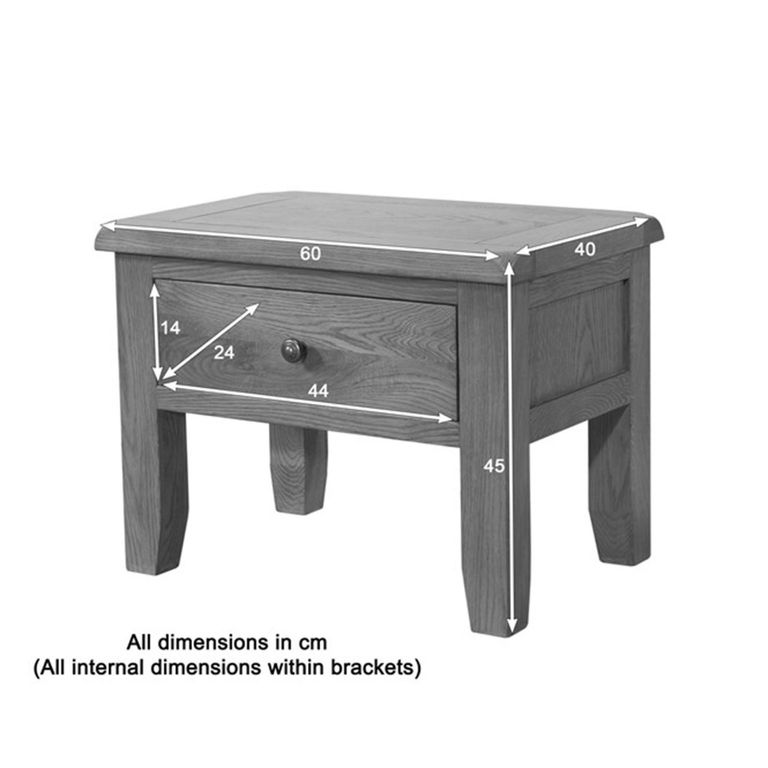 Dorset Side Table - 1 Drawer - Oak