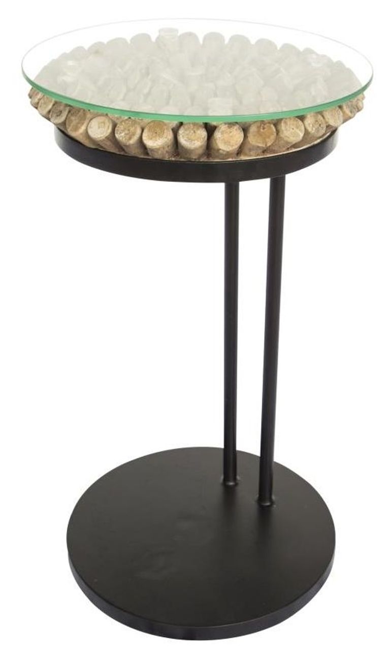 Driftwood 50cm Sofa Table - Glass Top
