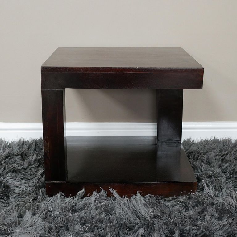 Side Table - Brown Mahogany - Square