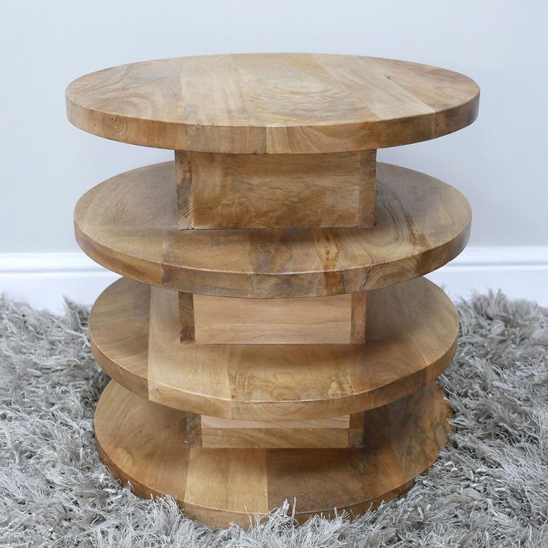 Side Table - Mango Wood - Small - Round