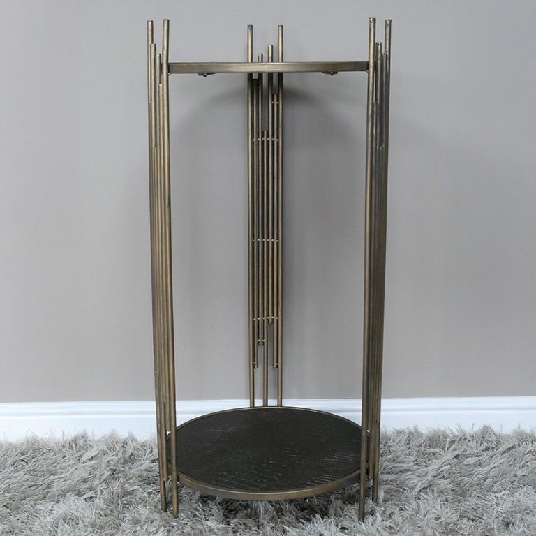Side Table - Metal - Round - Plant Stand Style
