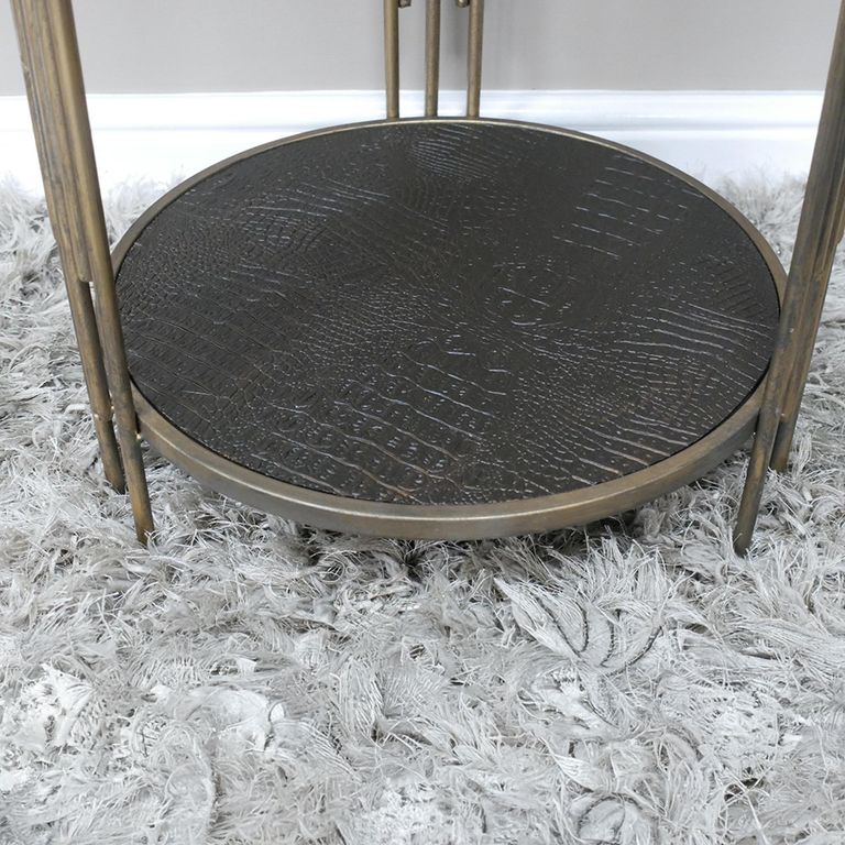 Side Table - Metal - Round - Plant Stand Style