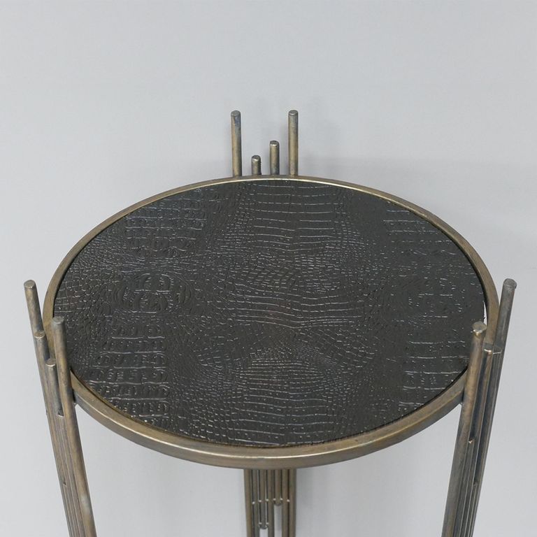 Side Table - Metal - Round - Plant Stand Style