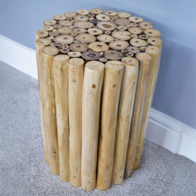 Side Table - Round - Teak Wood