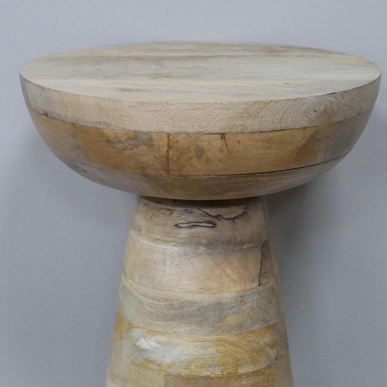 Side Table - Wooden - Round Pedestal Style