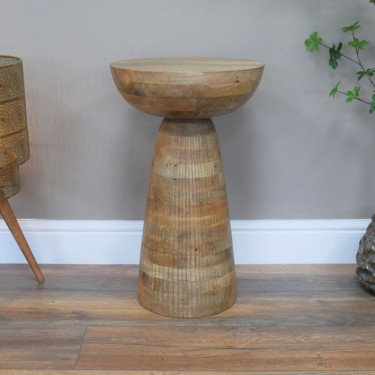 Side Table - Round - Wooden - 8958