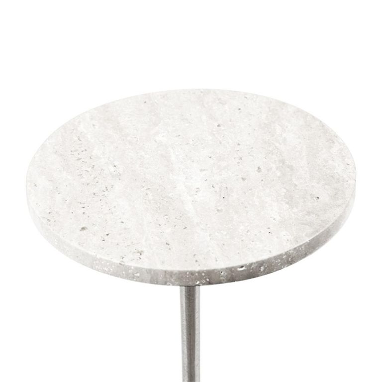 Ella Side Table - Round - White Marble
