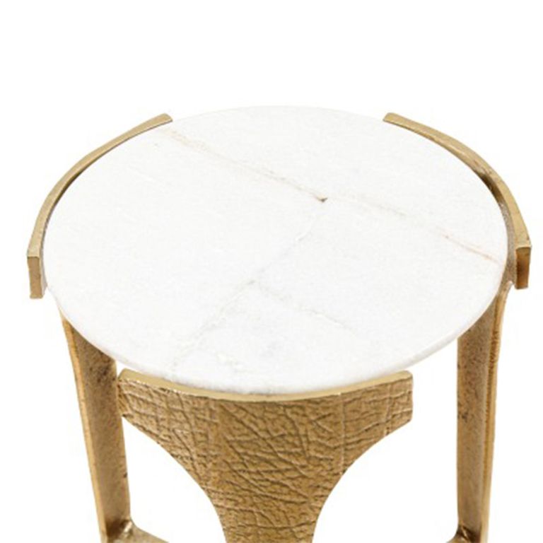 Ella Side Table - Round - White Marble - Set of 2