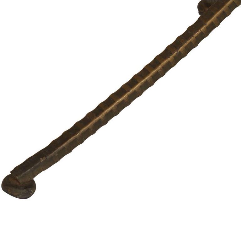 Elmo Side Table - Large - Round - Elm Wood and Metal