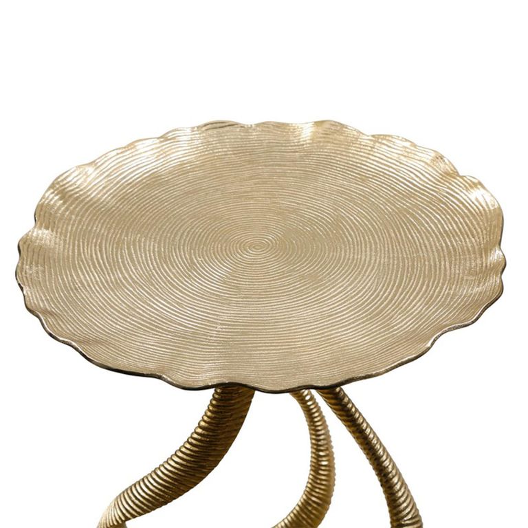 Side Table - Round - Gold Antler Metal