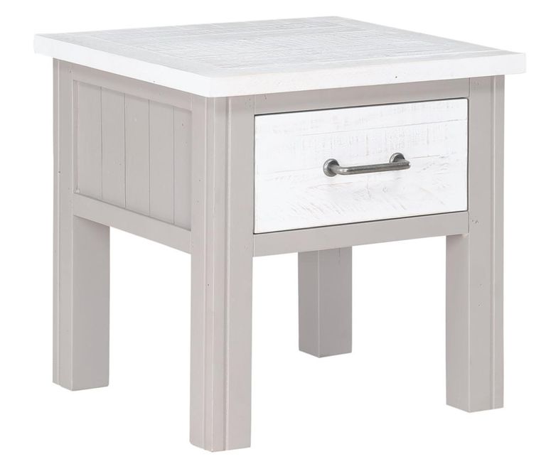 Greystone Reclaimed Wood Lamp Table - 1 Drawer