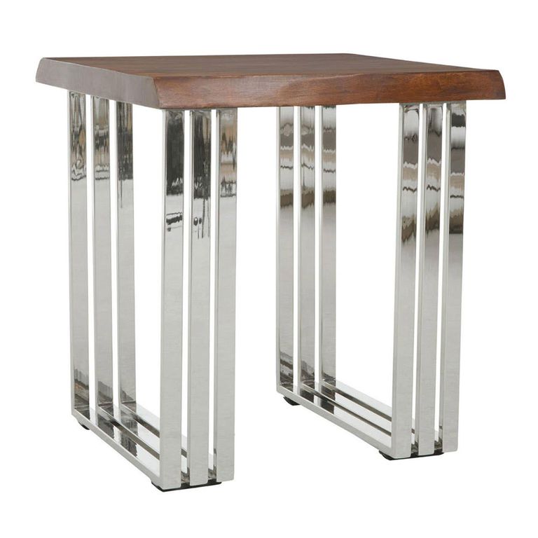Hampstead Side Table - Square - Acacia Wood and Metal