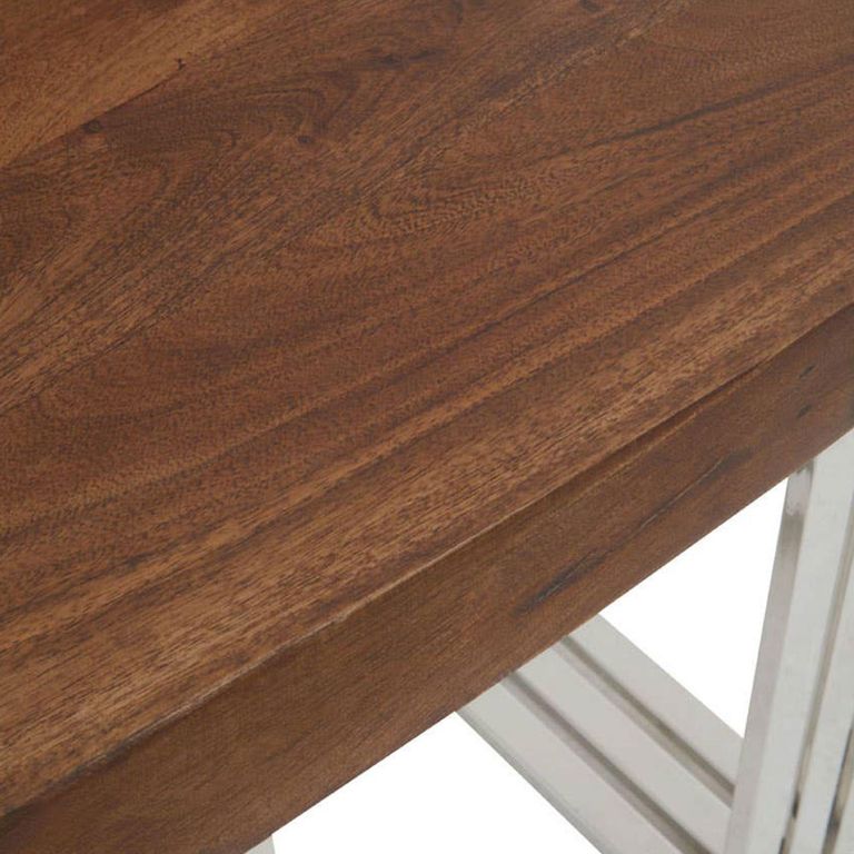 Hampstead Side Table - Square - Acacia Wood and Metal