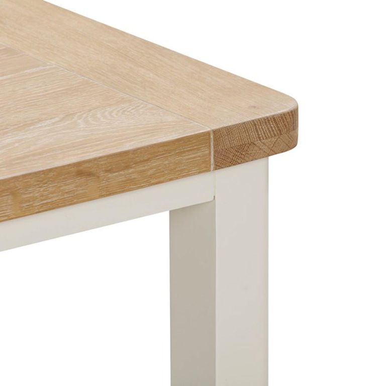 Hayley End Table - Square - Oak and White