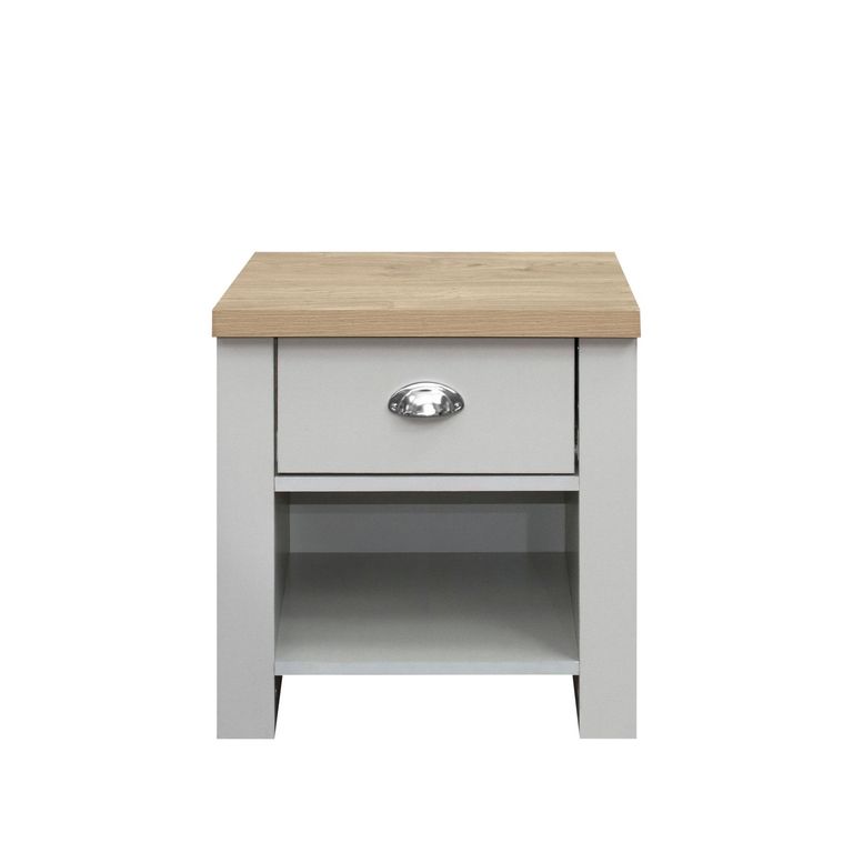 Highgate Lamp Table - 1 Drawer - Grey Painted