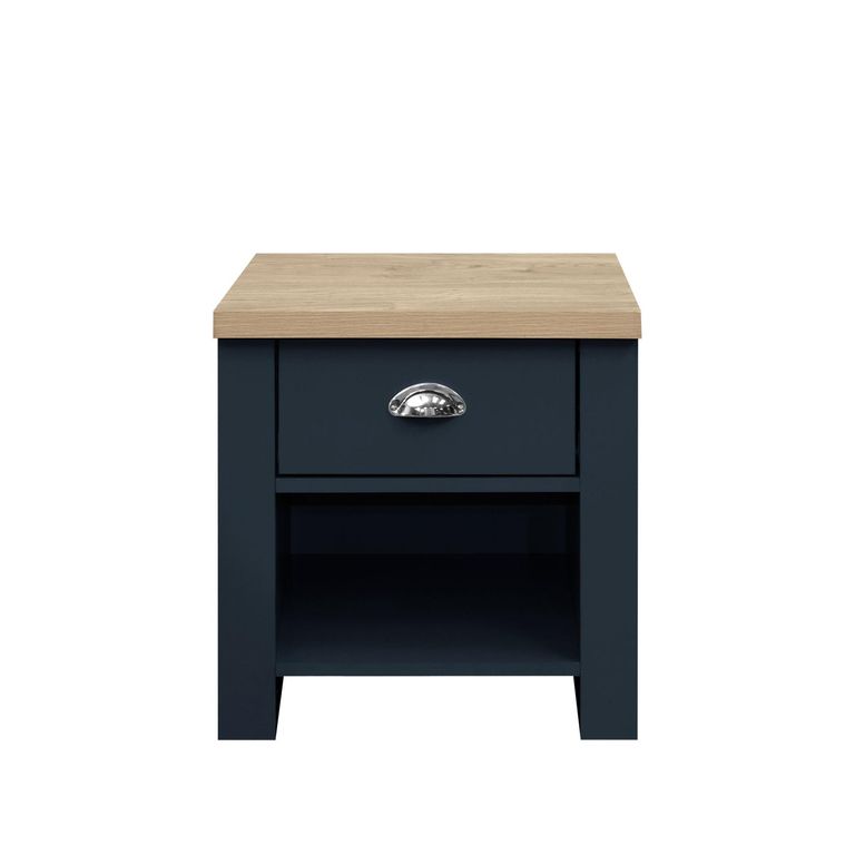 Highgate Lamp Table - 1 Drawer - Navy Blue Painted