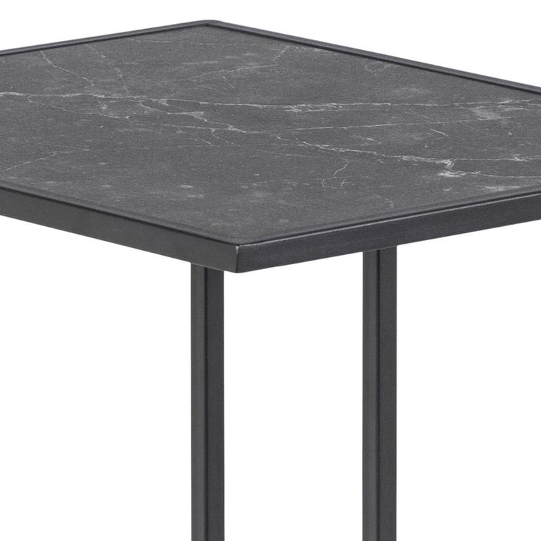 Infinity Side Table - Black Marble Effect