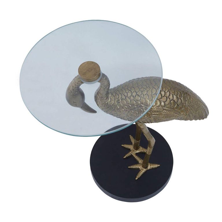 Inventivo Side Table - Clear Glass - Pelican