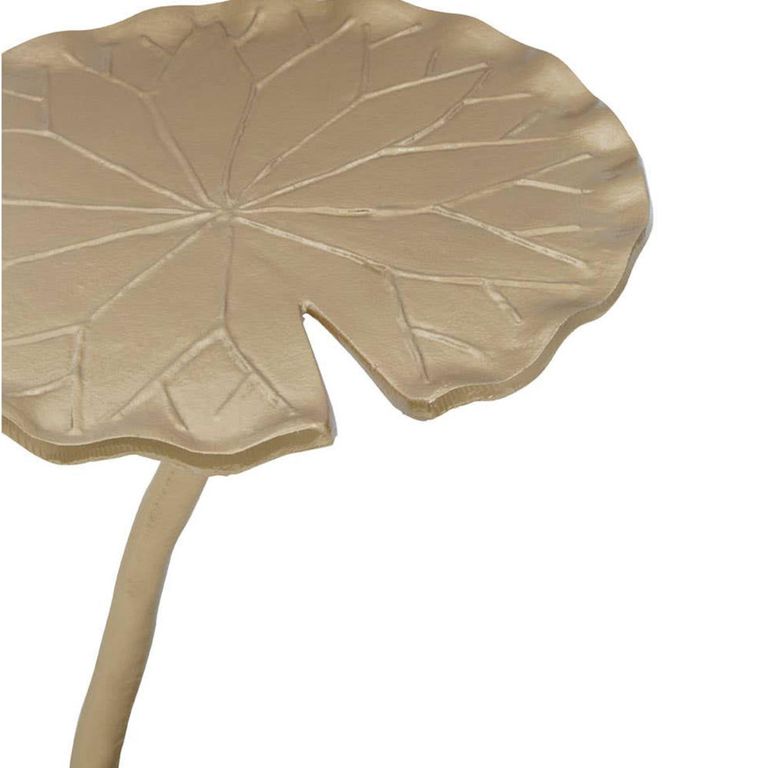Inventivo Side Table - Gold Metal - Floral