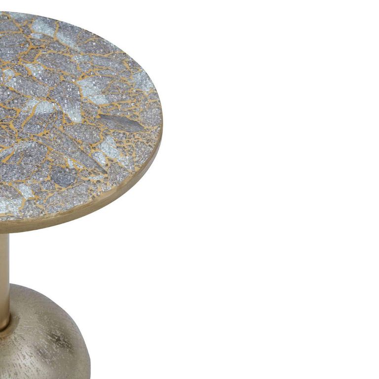 Inventivo Side Table - Round - Gold Metal
