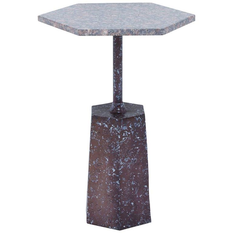 Inventivo Side Table - Hexagon - Grey Marble