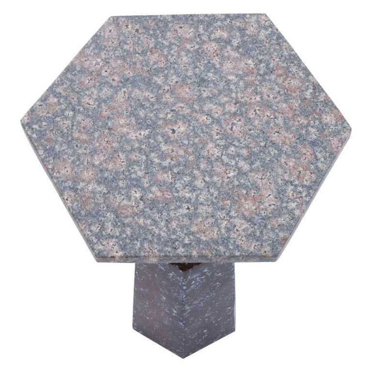 Inventivo Side Table - Hexagon - Grey Marble