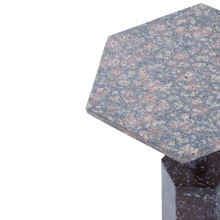 Inventivo Side Table - Hexagon - Grey Marble