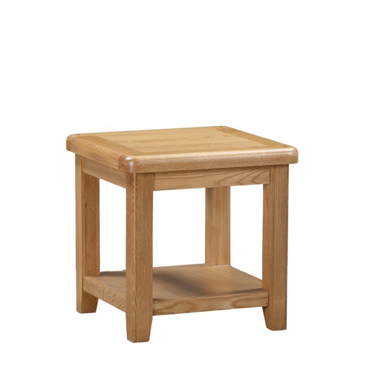 Janelle End Table - Square - Rustic Oak