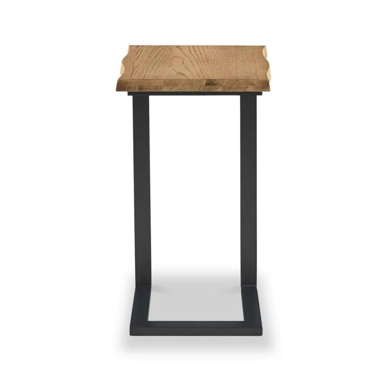 Jersey Side Table - Square Industrial Style - Oak