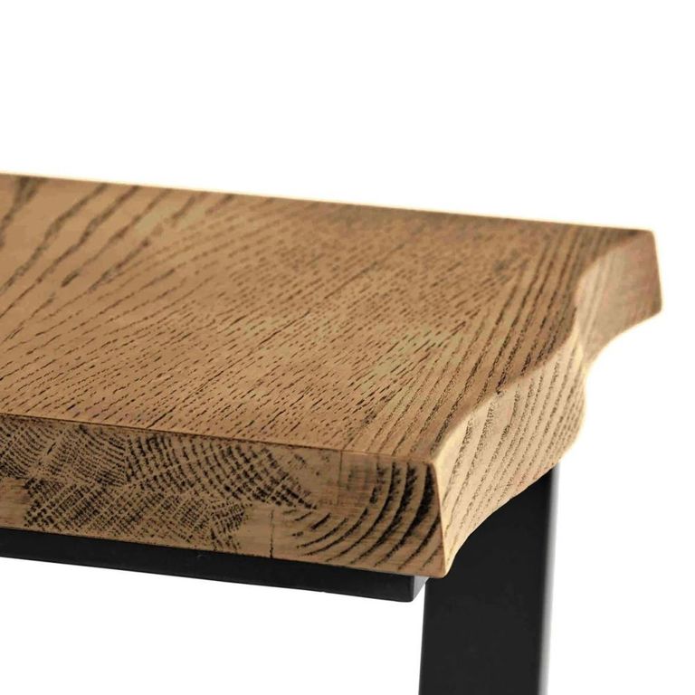Jersey Side Table - Square Industrial Style - Oak