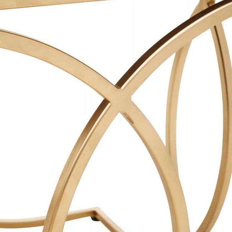 Kia Side Table - Square - Black Marble with Gold Metal