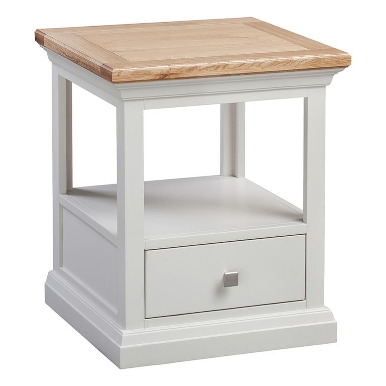 Cotswold Lamp Table - 1 Drawer - Oak and Painted